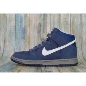 Nike Dunk High Midnight Blue Size 9.5 Yankees Basketball Shoes Rare